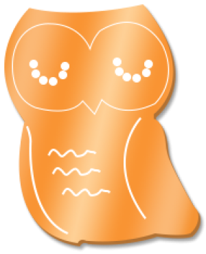 Owl 25cm Medium Clr Acrylic
