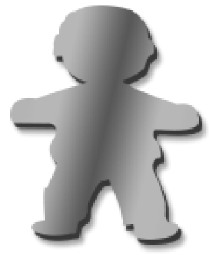Child Boy  12.5cm High Mirror