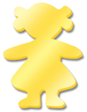 Child Girl 25cm High Clr Acrylic