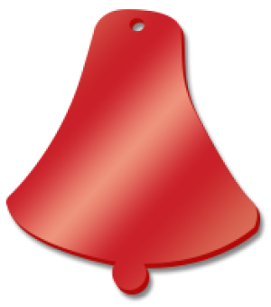 Xmas Bell 12cm High Clr Acrylic