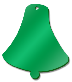 Xmas Bell 18cm High Clr Acrylic