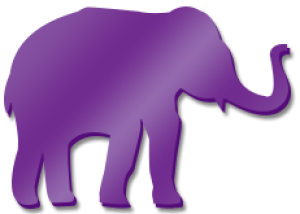 Elephant 25cm High Clr Acrylic