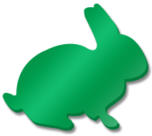 Rabbit 12cm Clr Acrylic