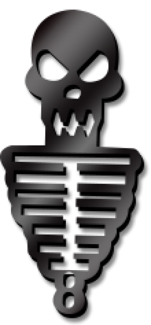Skeleton 25cm High Clr Acrylic