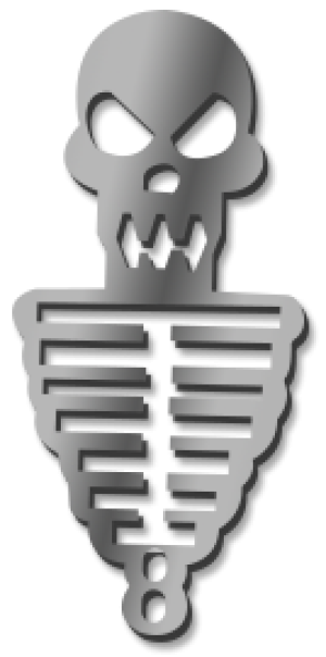 Skeleton 47cm High Mirror