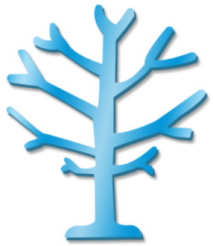Tree 40cm High Clr Acrylic Single Sided