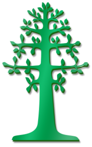 Tree Leaves 40cm High Clr Acrylic Double Sided