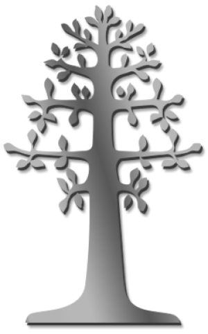 Tree Leaves 60cm High Mirror Double Sided