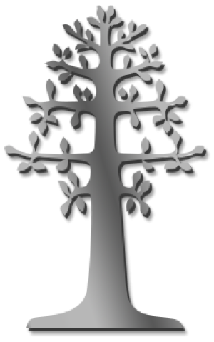 Tree Leaves 40cm High Mirror Double Sided