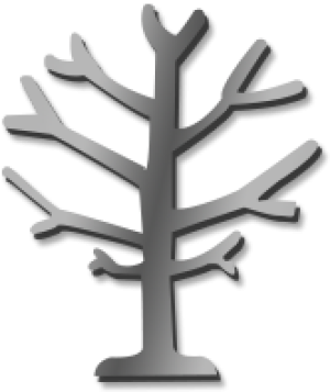 Tree 30cm High Mirror Acrylic Single Sided