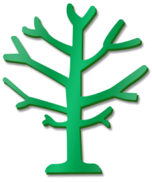 Tree Leaves 40cm High Clr Acrylic Double Sided