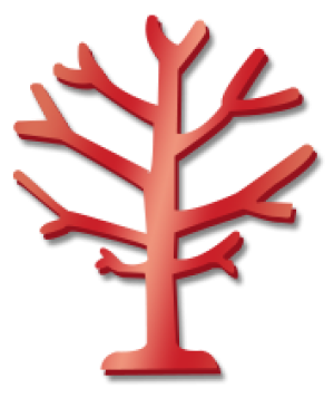 Tree v2 30cm High Clr Acrylic Double Sided