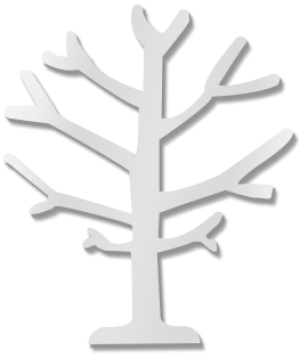 Tree 100cm High White PVC Double Sided