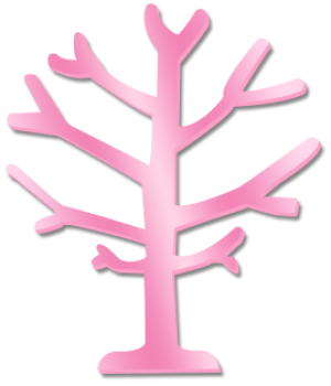 Tree 60cm High Clr Acrylic Double Sided