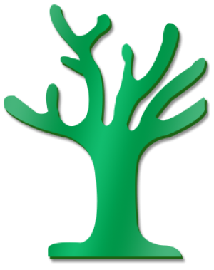 Tree v2 60cm High Clr Acrylic Double Sided