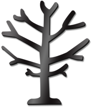 Tree 100cm High Black PVC Double Sided